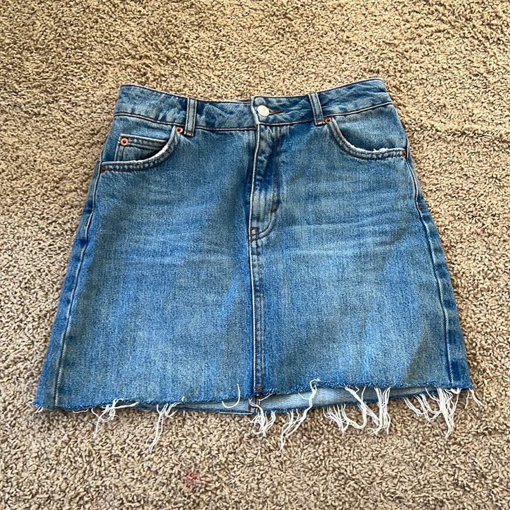 TopShop Moto Denim Skirt